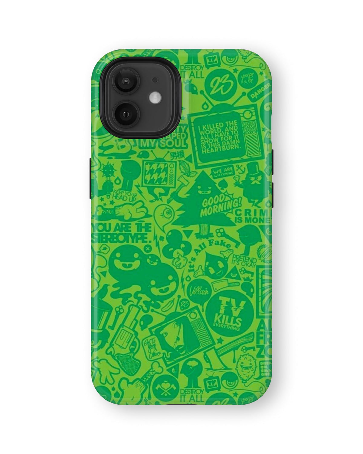 iPhone 12 Tank Case | Modernism (Green Chaos)