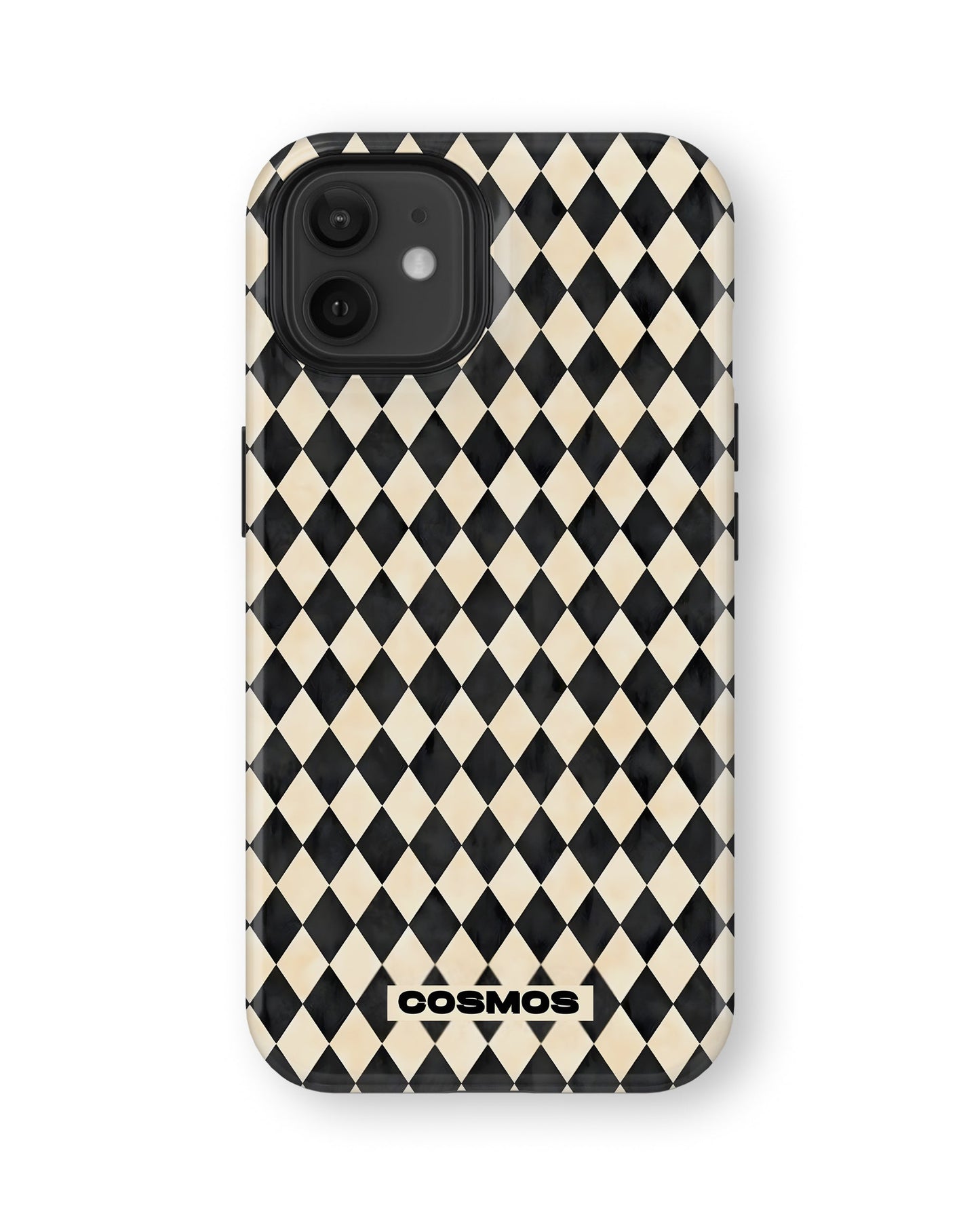 iPhone 12 Tank Case | Textures (Harlequin Ivory)