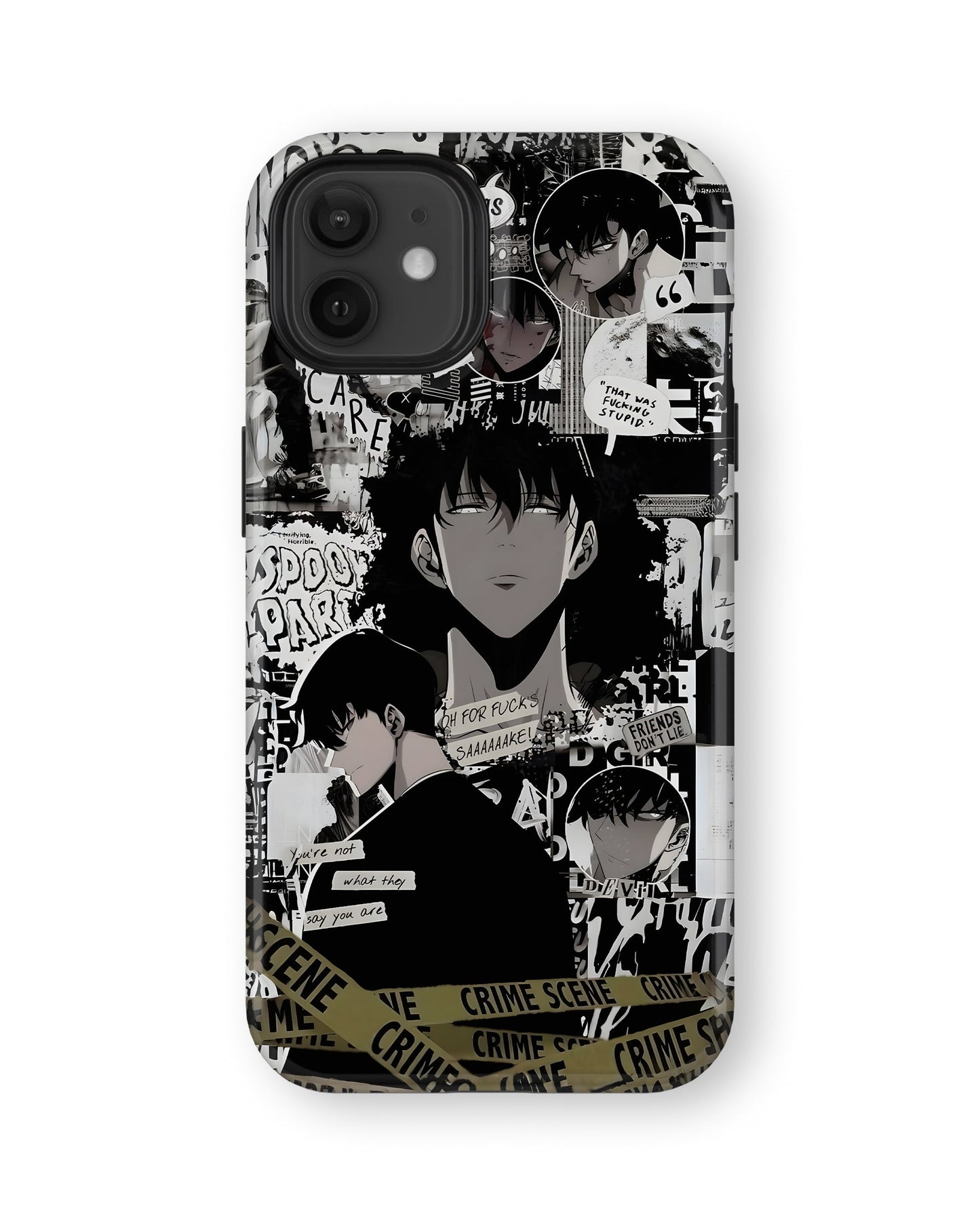 iPhone 12 Mini Tank Case | Anime (Manga Noir)