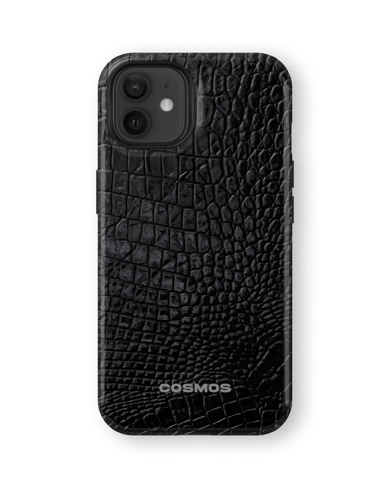 iPhone 12 Tank Case | Textures (Obsidian Croc)