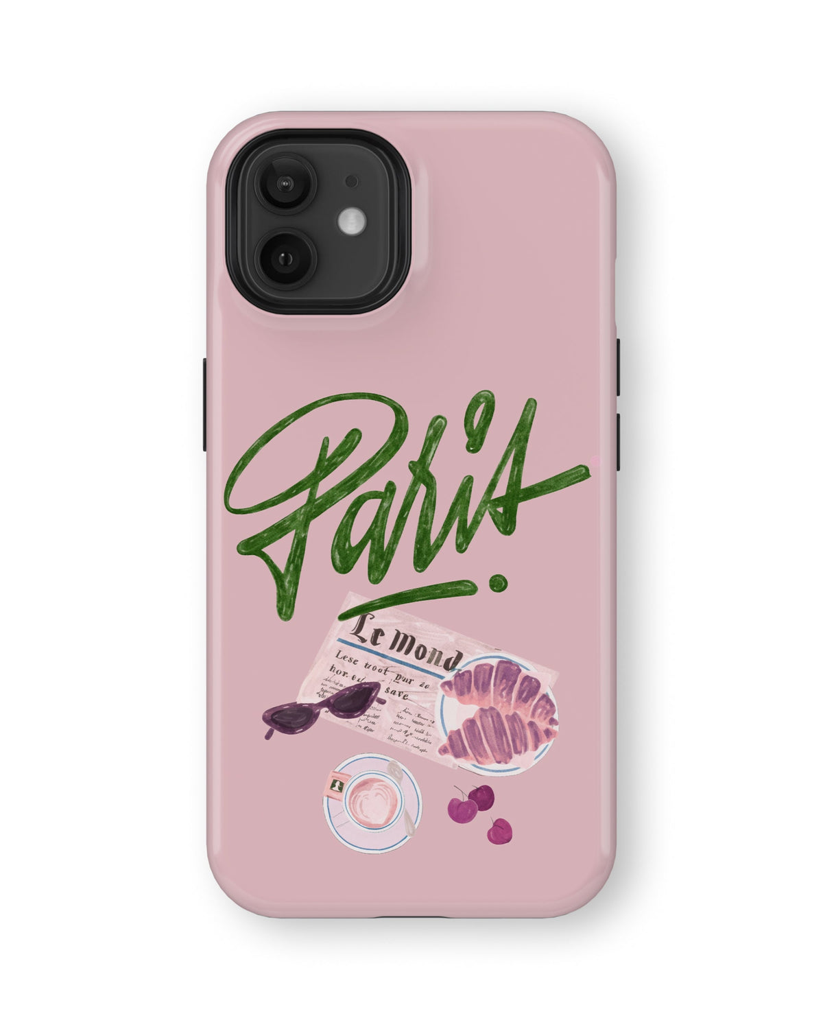 iPhone 12 Tank Case | Girls Aesthetics (Paris Pink)