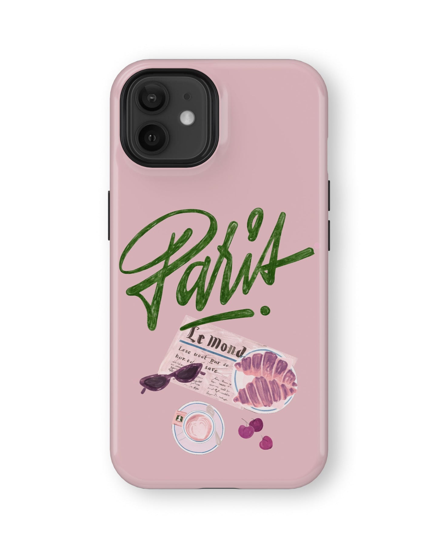 iPhone 12 Tank Case | Girls Aesthetics (Paris Pink)