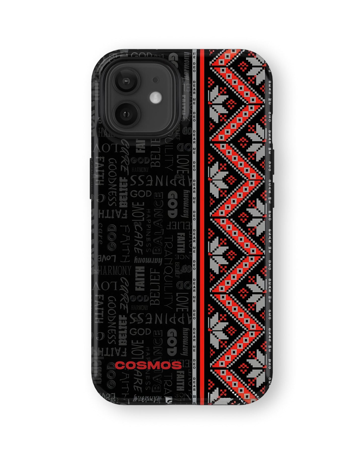 iPhone 12 Mini Tank Case | Textures (Tribal Noir)