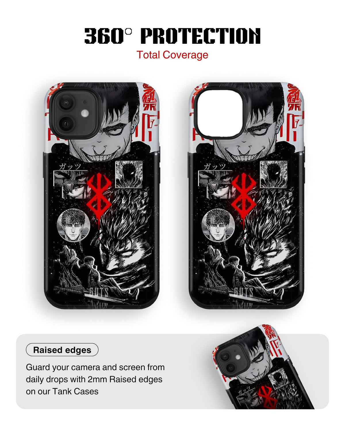 iPhone 12 Tank Case | Anime (Black Swordsman)