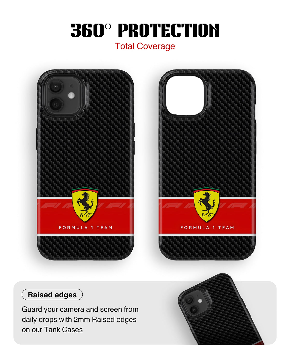 iPhone 12 Tank Case | Formula 1 (Carbon Ferrari)