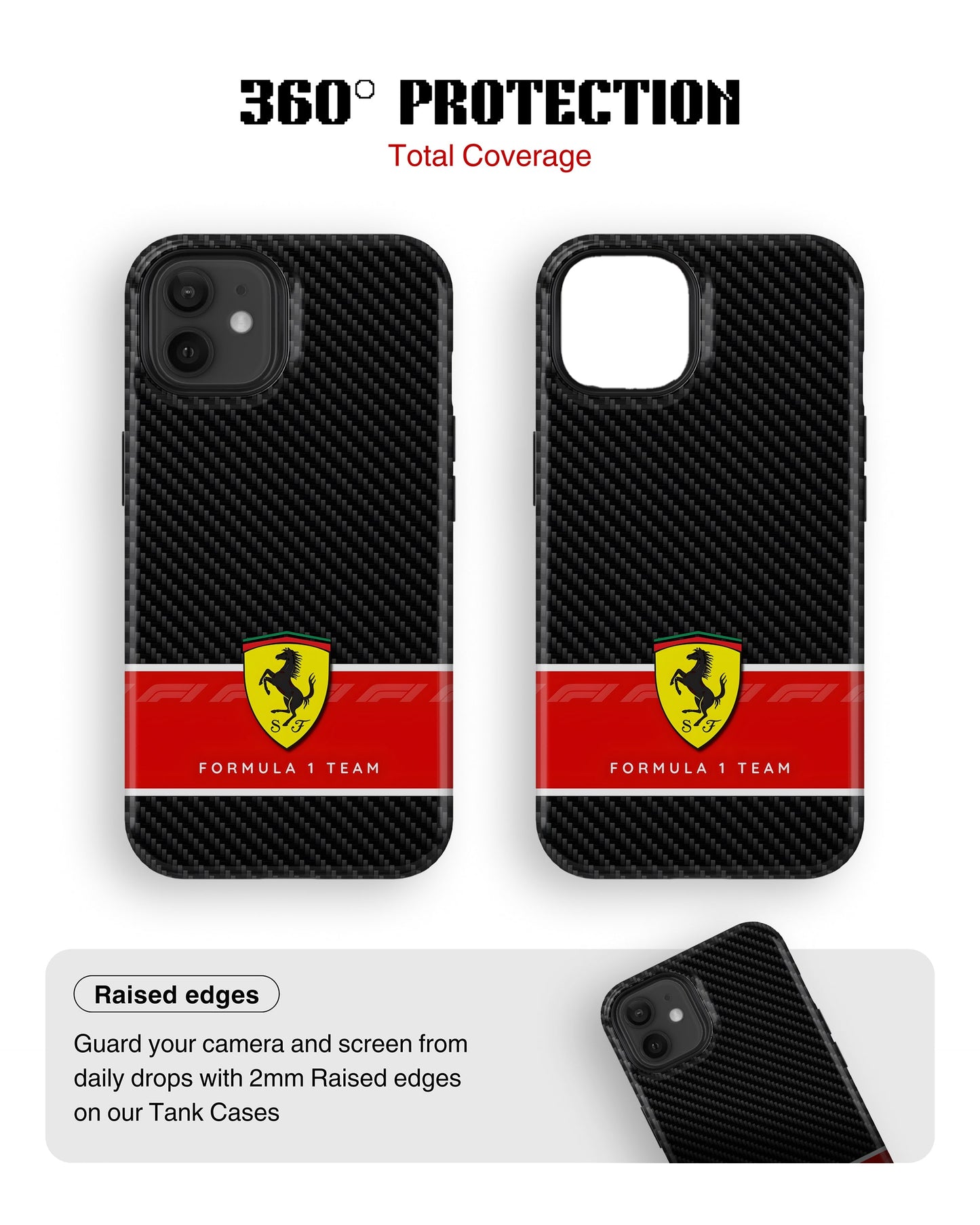 iPhone 12 Tank Case | Formula 1 (Carbon Ferrari)