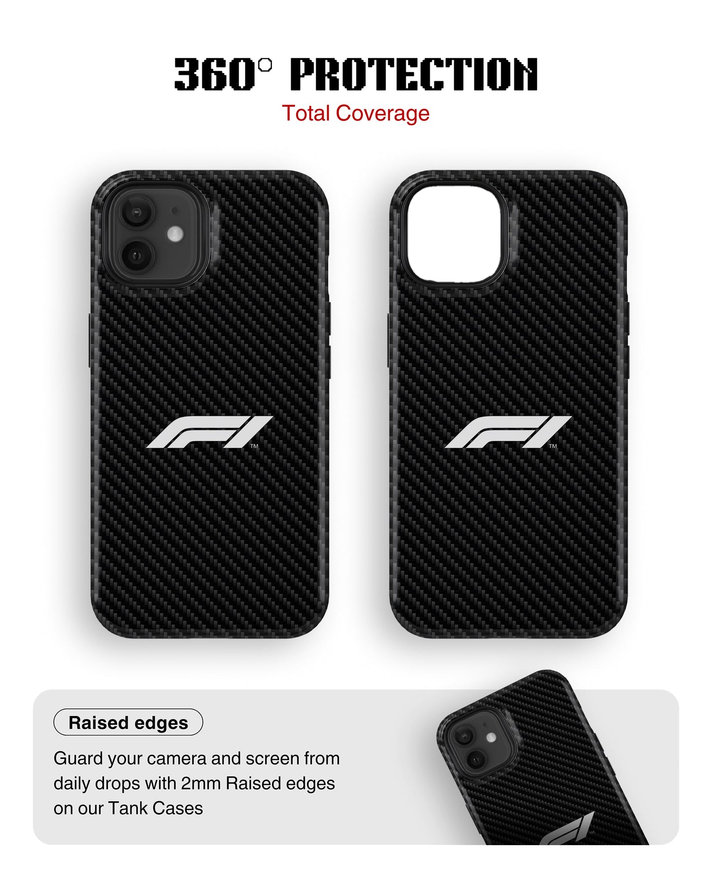 iPhone 12 Tank Case | Formula 1 (Carbon Grid)
