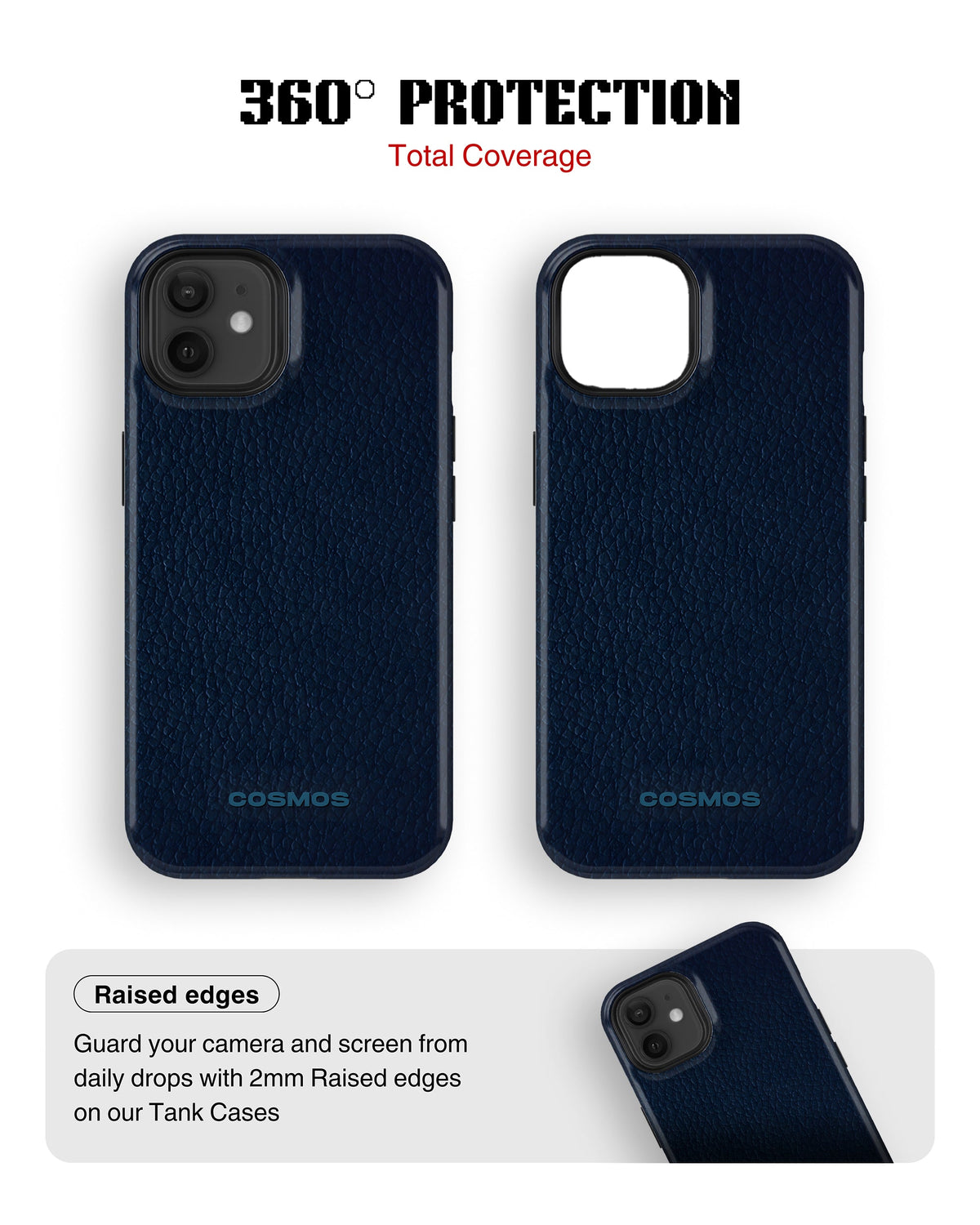 iPhone 12 Mini Tank Case | Textures (Deep Navy)