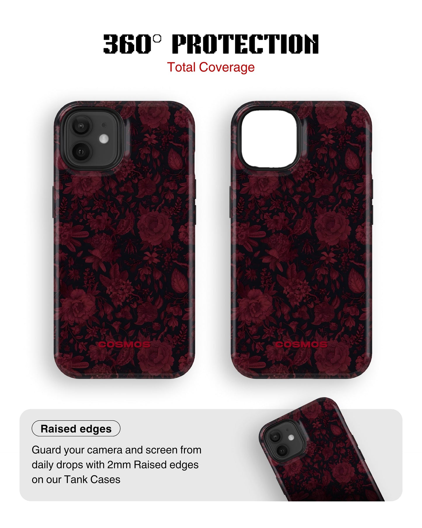 iPhone 12 Tank Case | Textures (Midnight Rose)