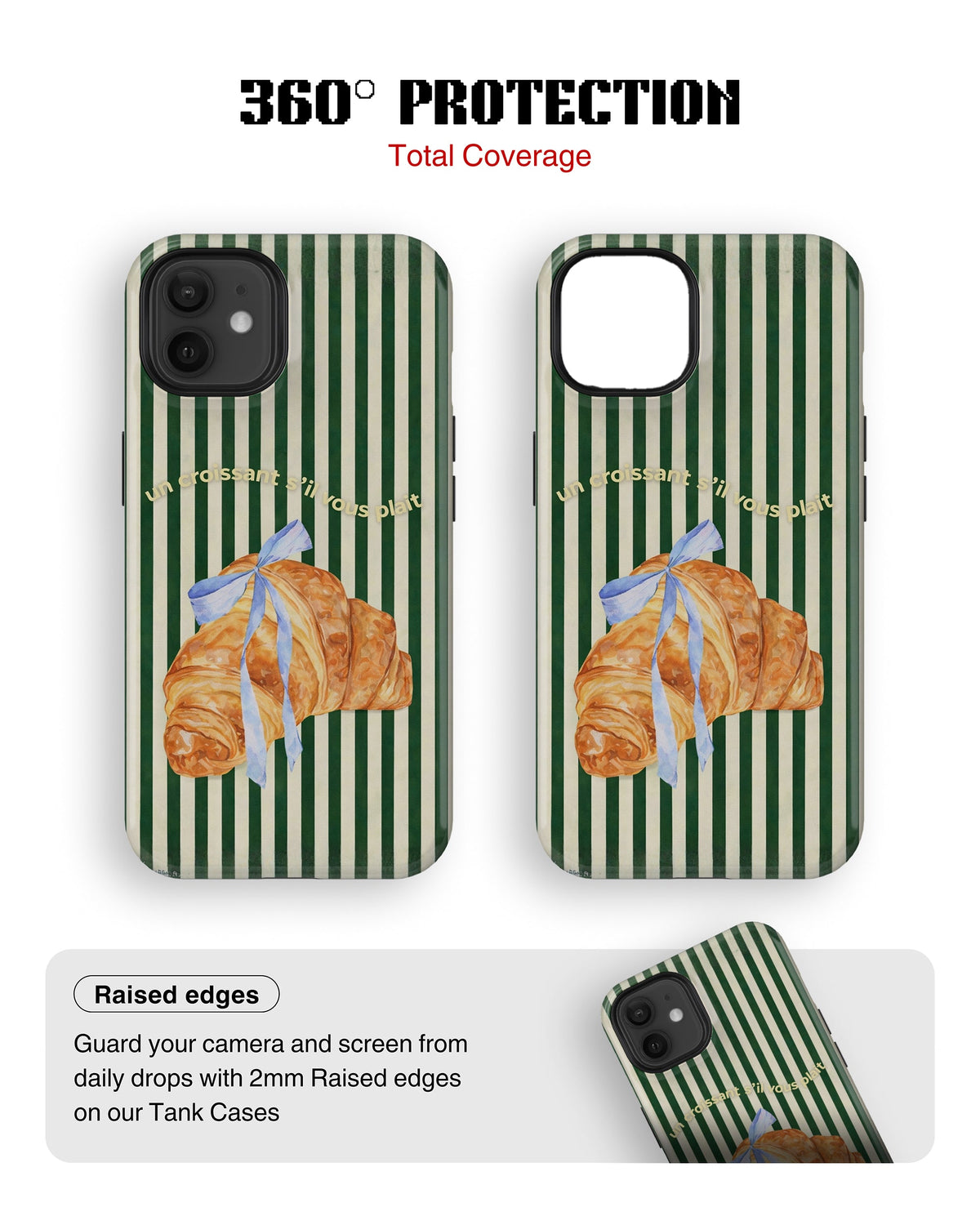 iPhone 12 Mini Tank Case | Girls Aesthetics (Paris Croissant)