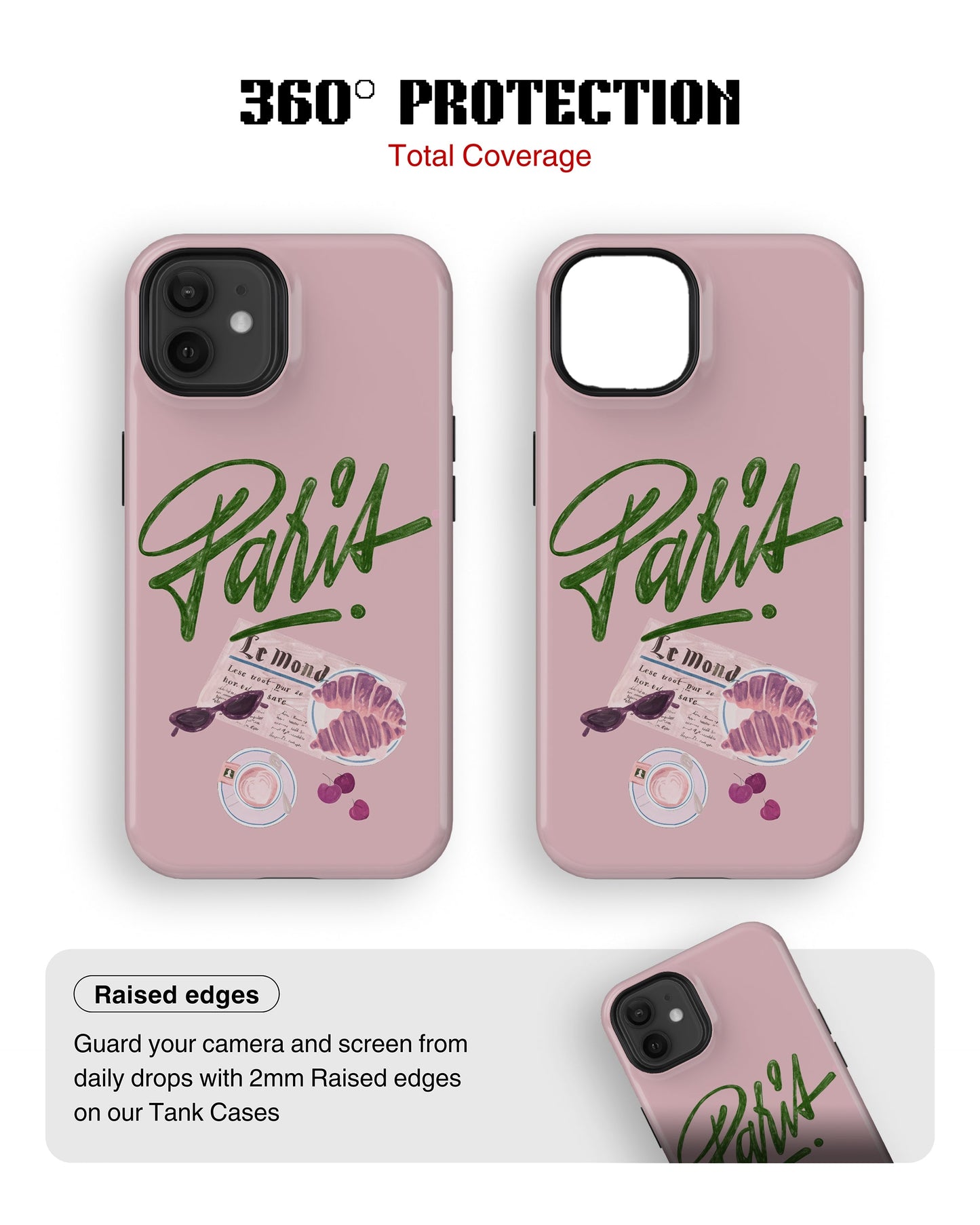 iPhone 11 Tank Case | Girls Aesthetics (Paris Pink)