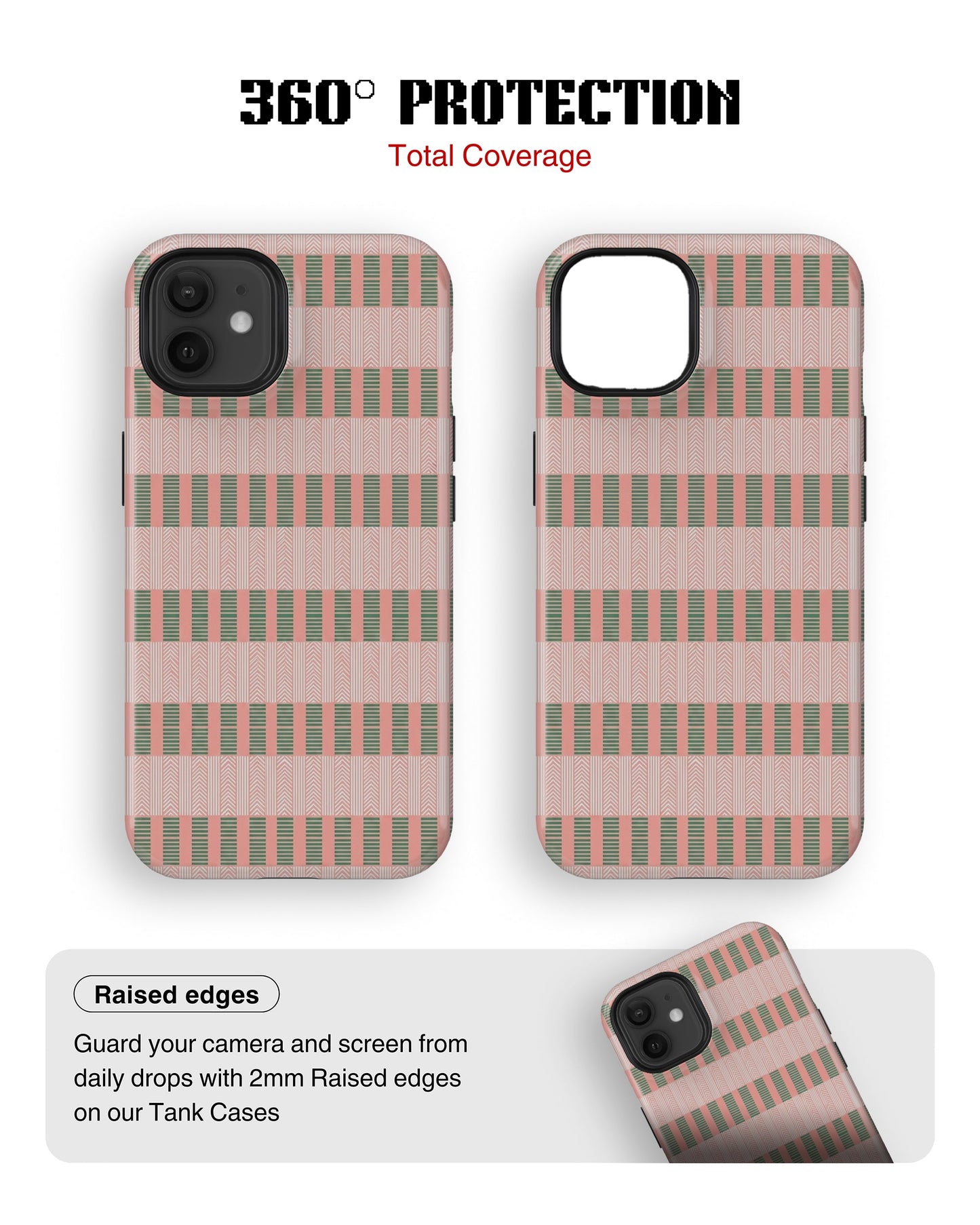 iPhone 12 Tank Case | Girls Aesthetics (Pastel Weave)