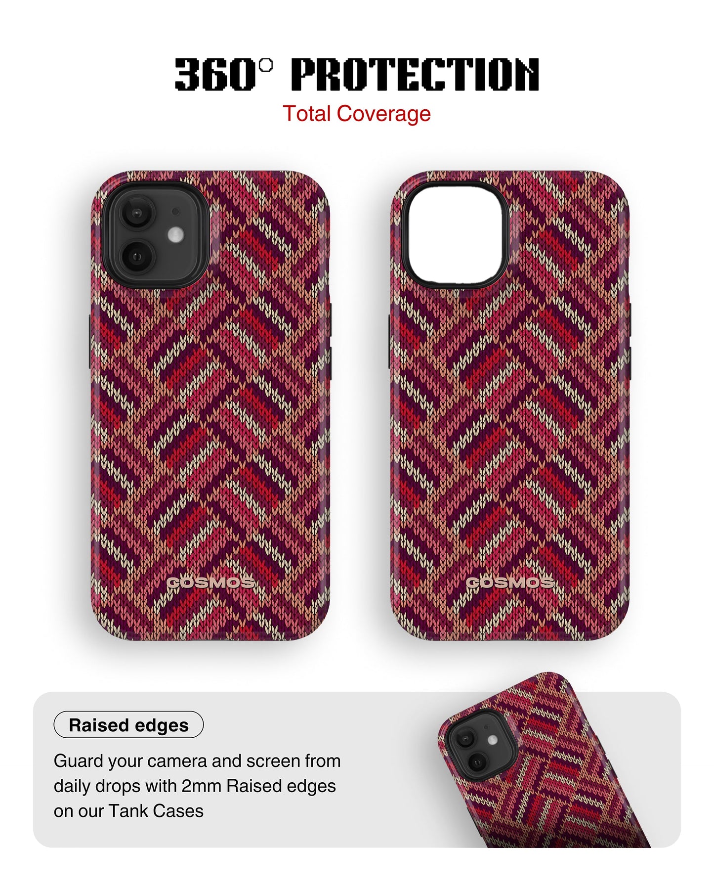 iPhone 12 Tank Case | Textures (Ruby Weave)