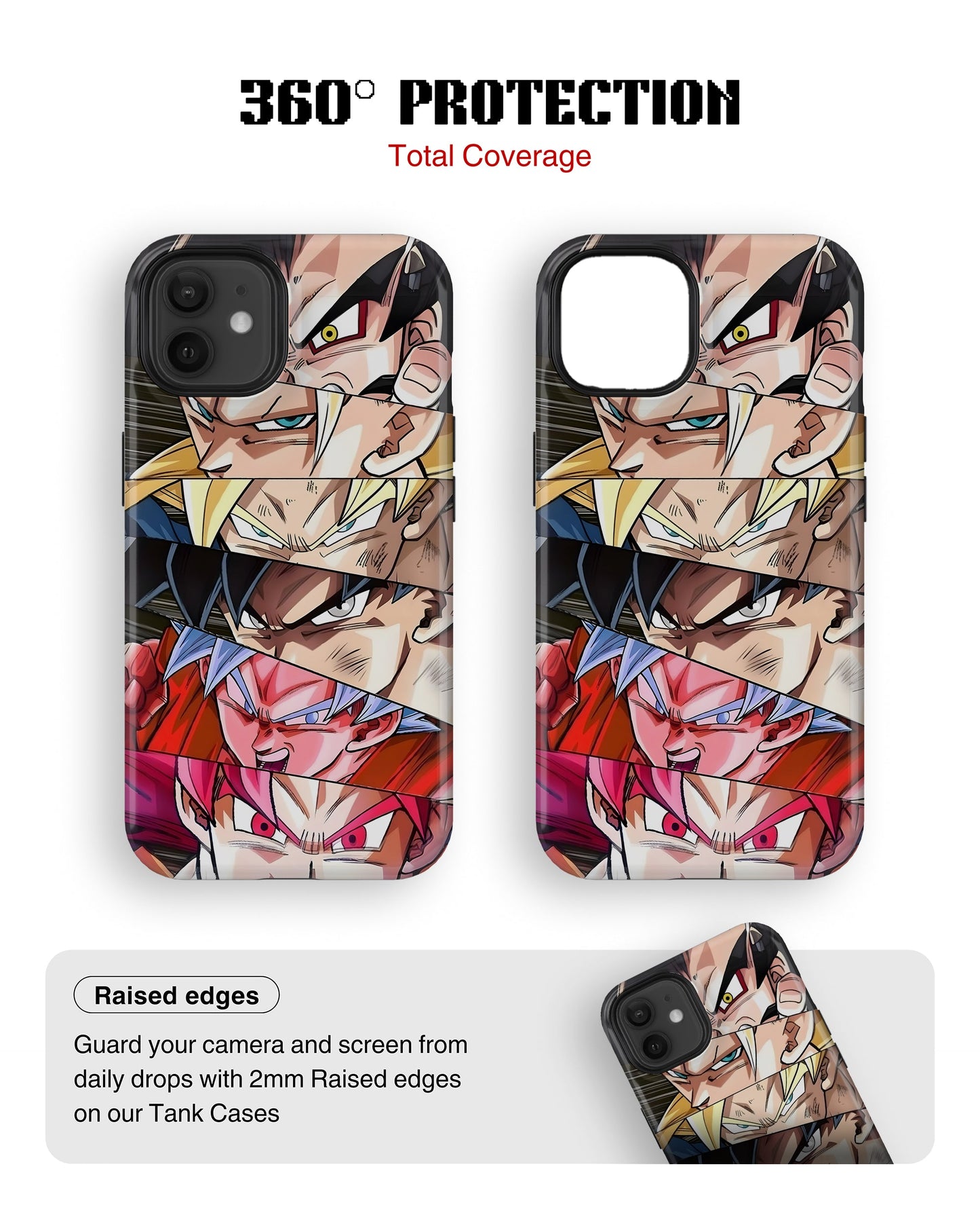 iPhone 12 Tank Case | Anime (Saiyan Faces)