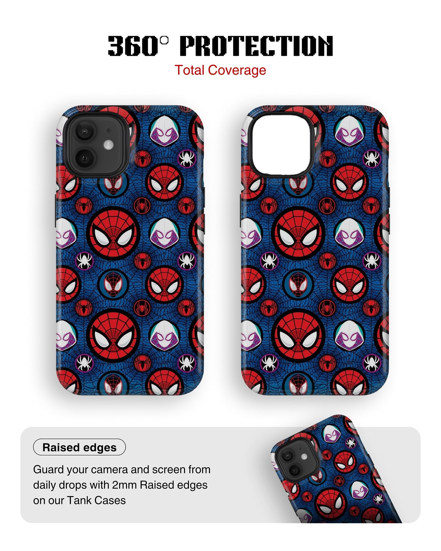 iPhone 11 Tank Case | Superhero (Spider Icons)