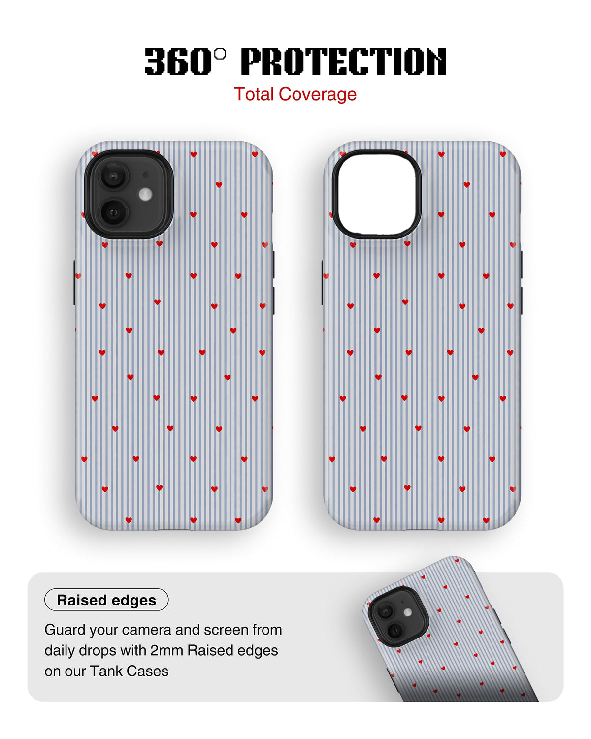 iPhone 12 Mini Tank Case | Girls Aesthetics (Sweet Stripes)