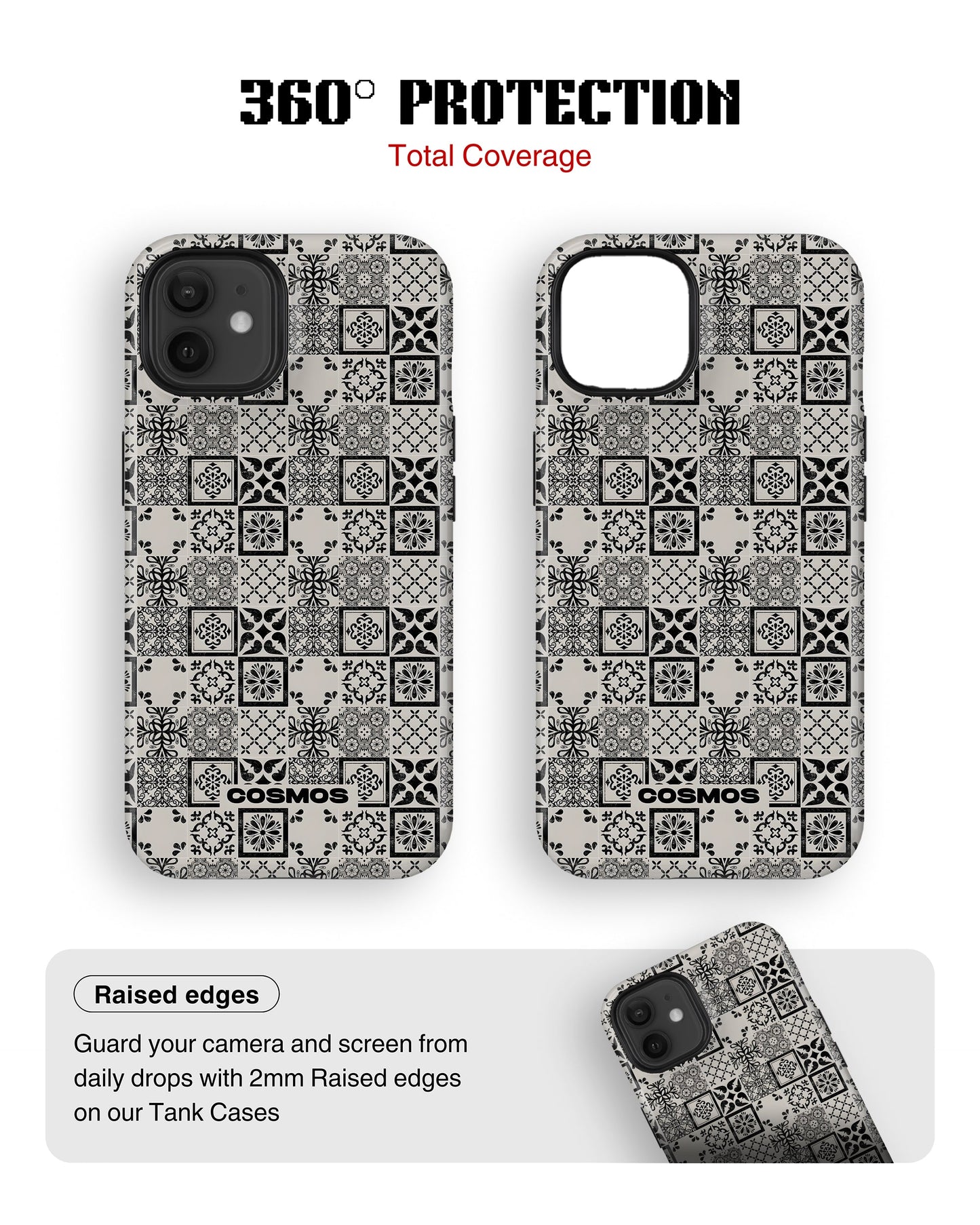 iPhone 12 Tank Case | Textures (Vintage Mosaic)