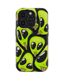 iPhone 15 Pro Max Tank Case | Modernism (Alien Stack)