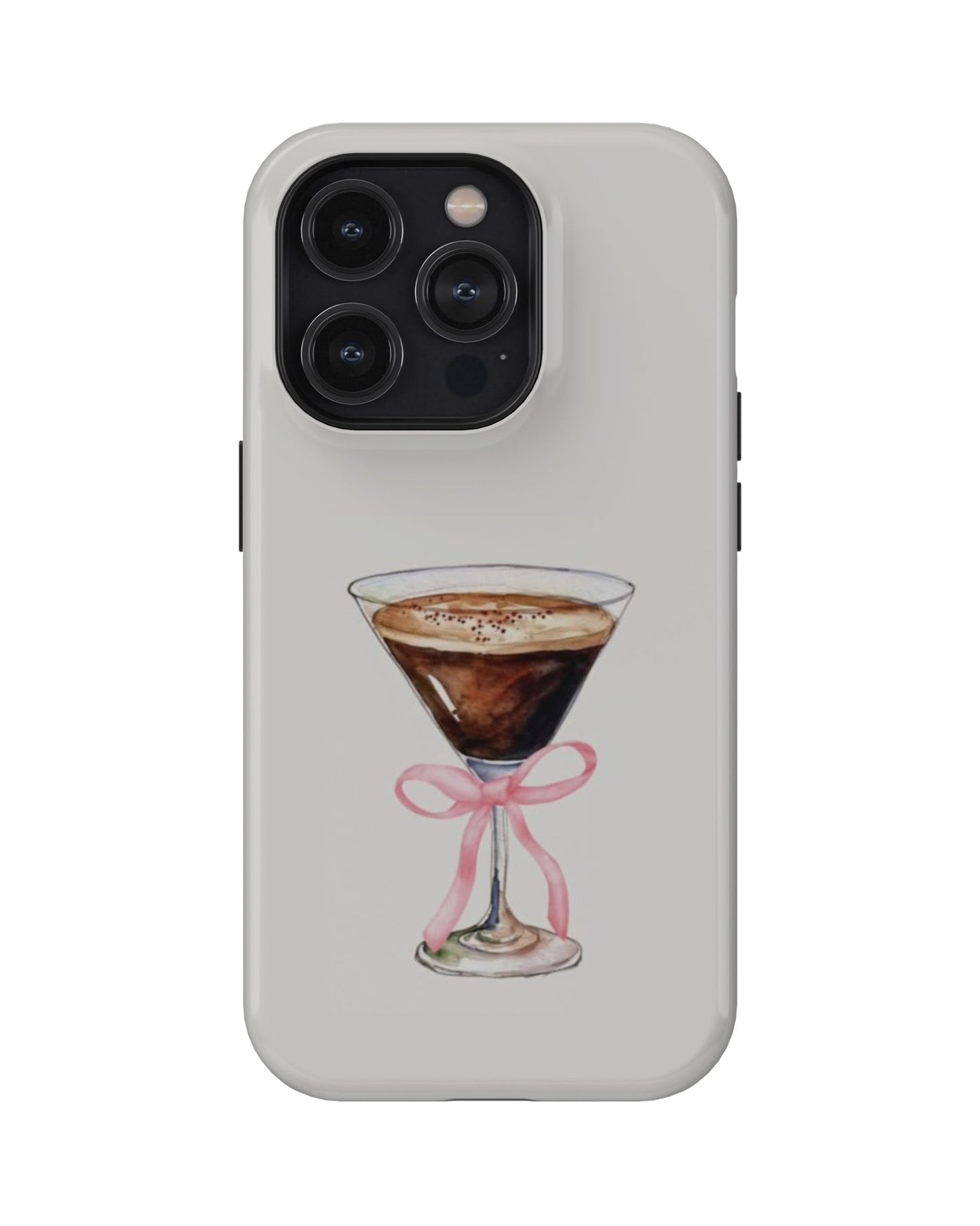 iPhone 14 Pro Max Tank Case | Girls Aesthetics (Espresso Bow)