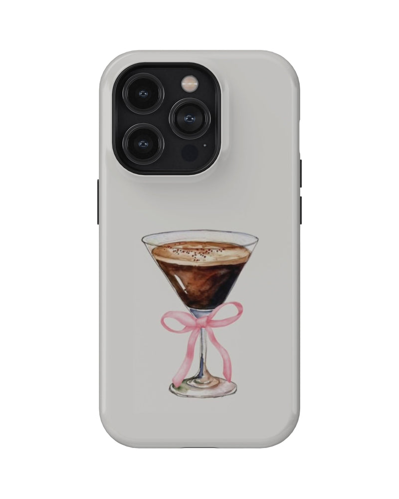 iPhone 15 Pro Tank Case | Girls Aesthetics (Espresso Bow)