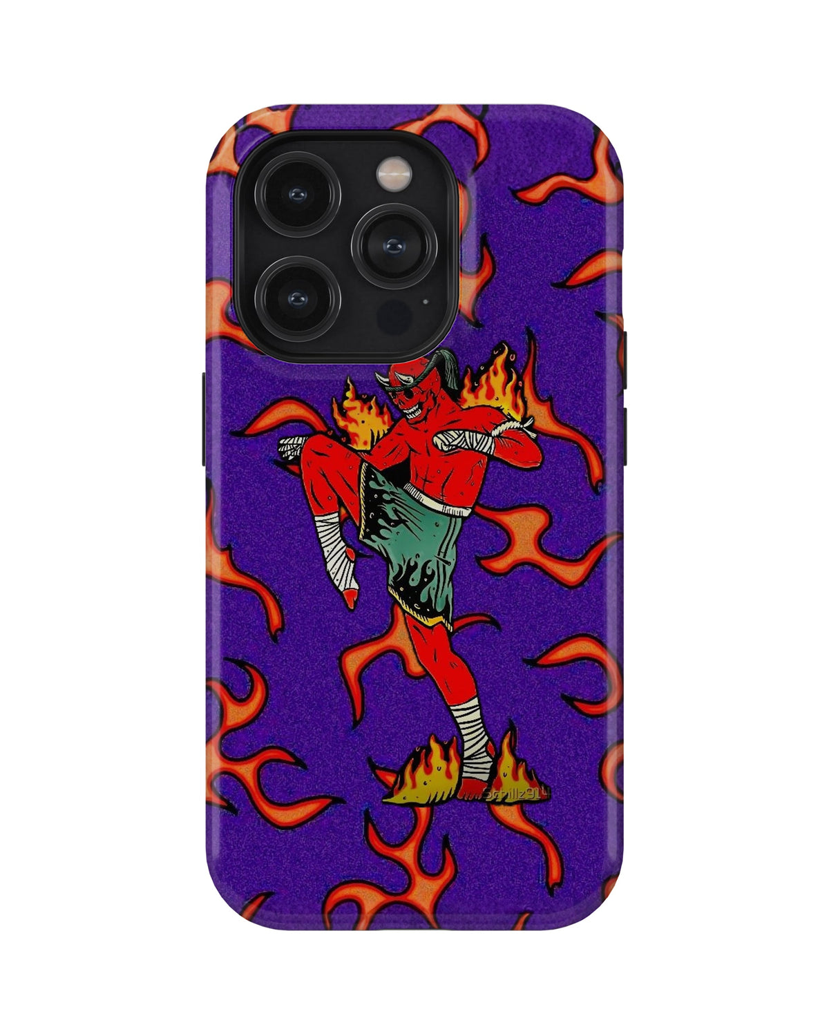 iPhone 15 Pro Tank Case | Modernism (Fire Runner)