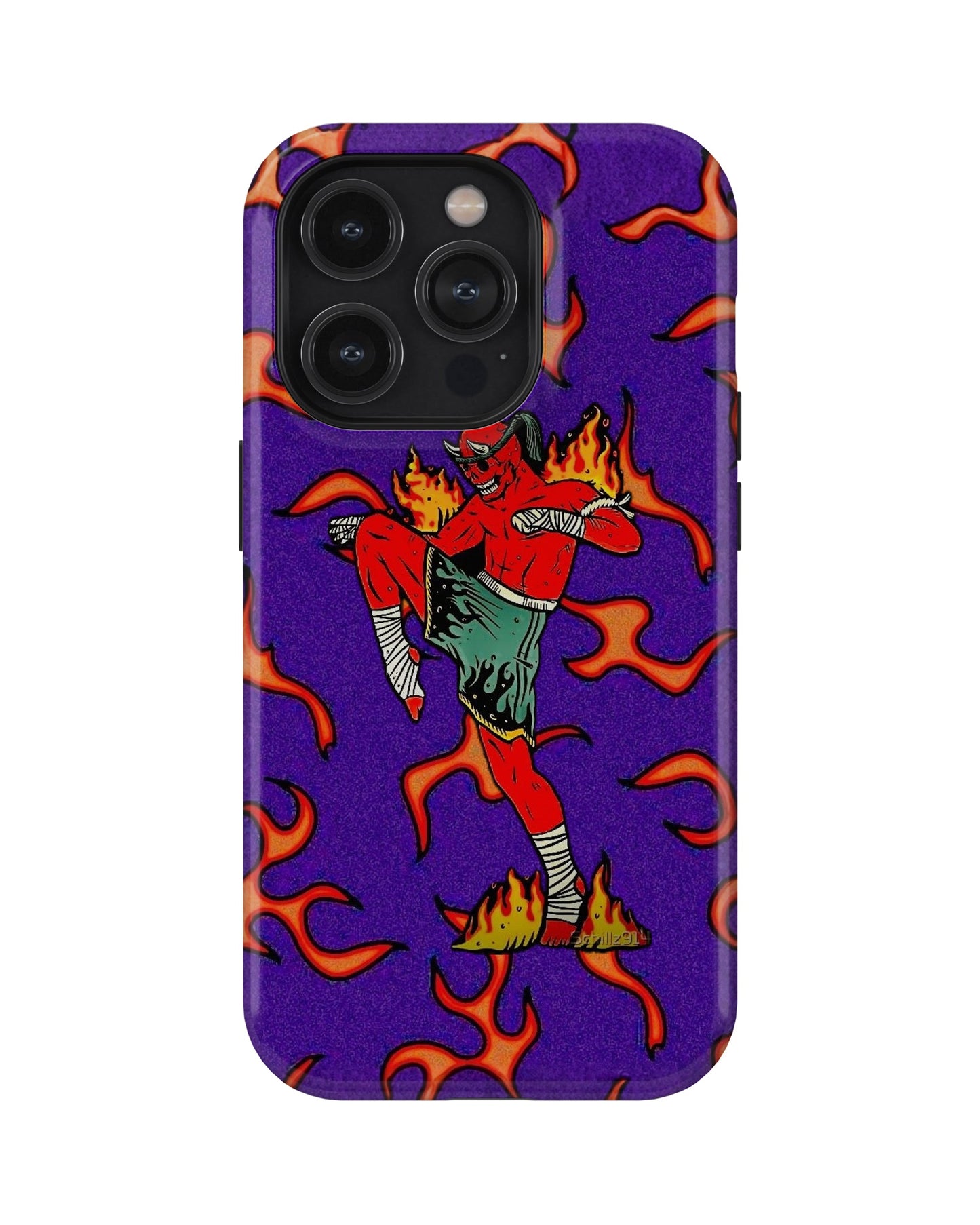 iPhone 15 Pro Tank Case | Modernism (Fire Runner)