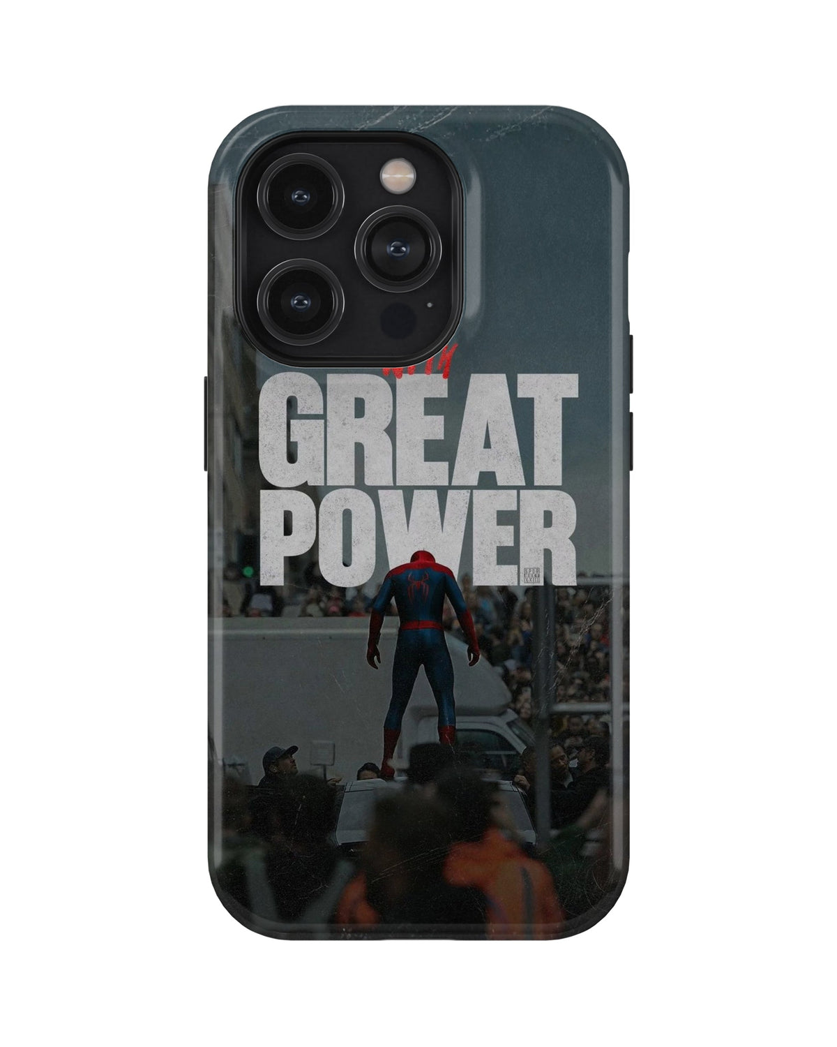 iPhone 13 Pro Max Tank Case | Superhero (Great Power)