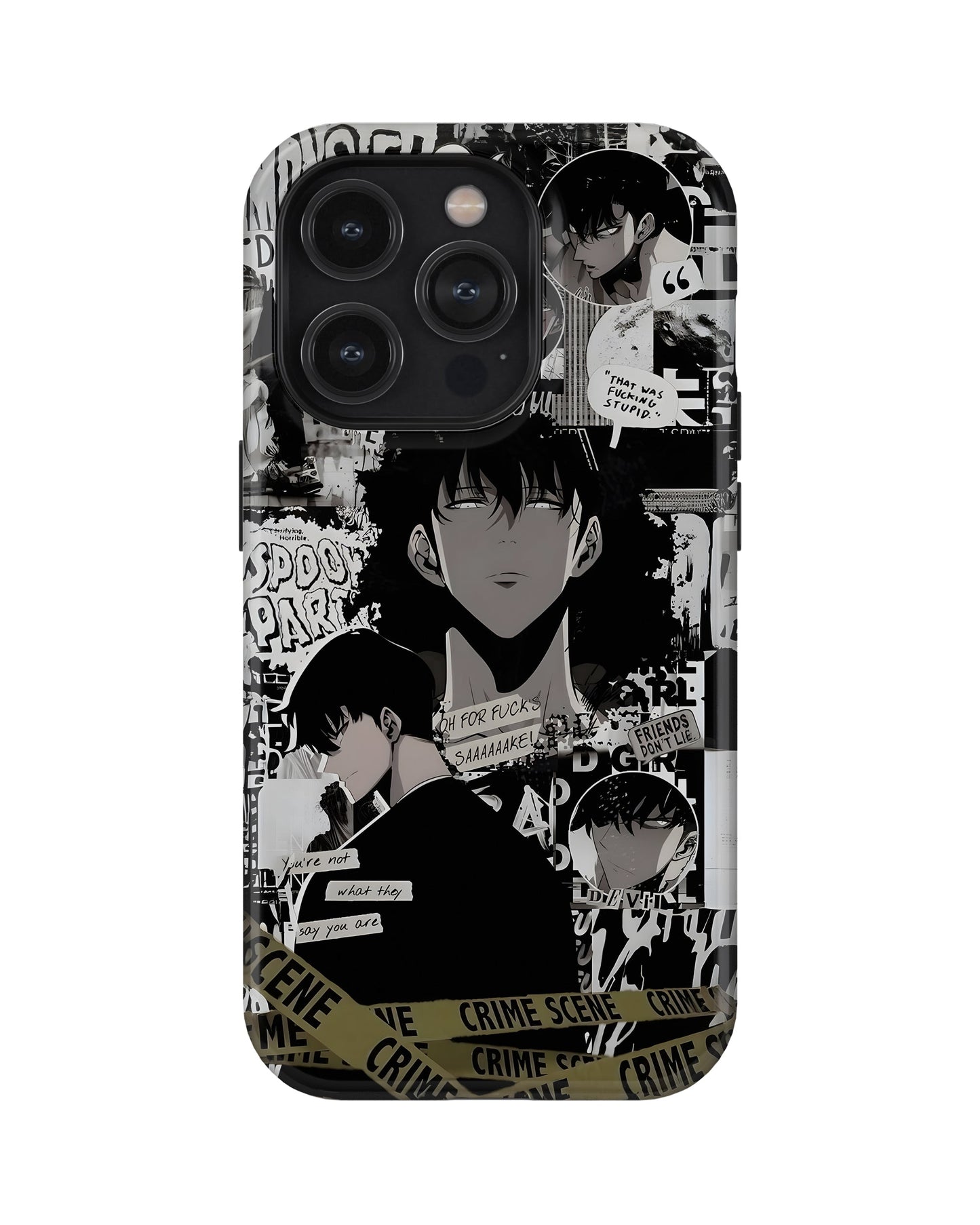 iPhone 13 Pro Tank Case | Anime (Manga Noir)