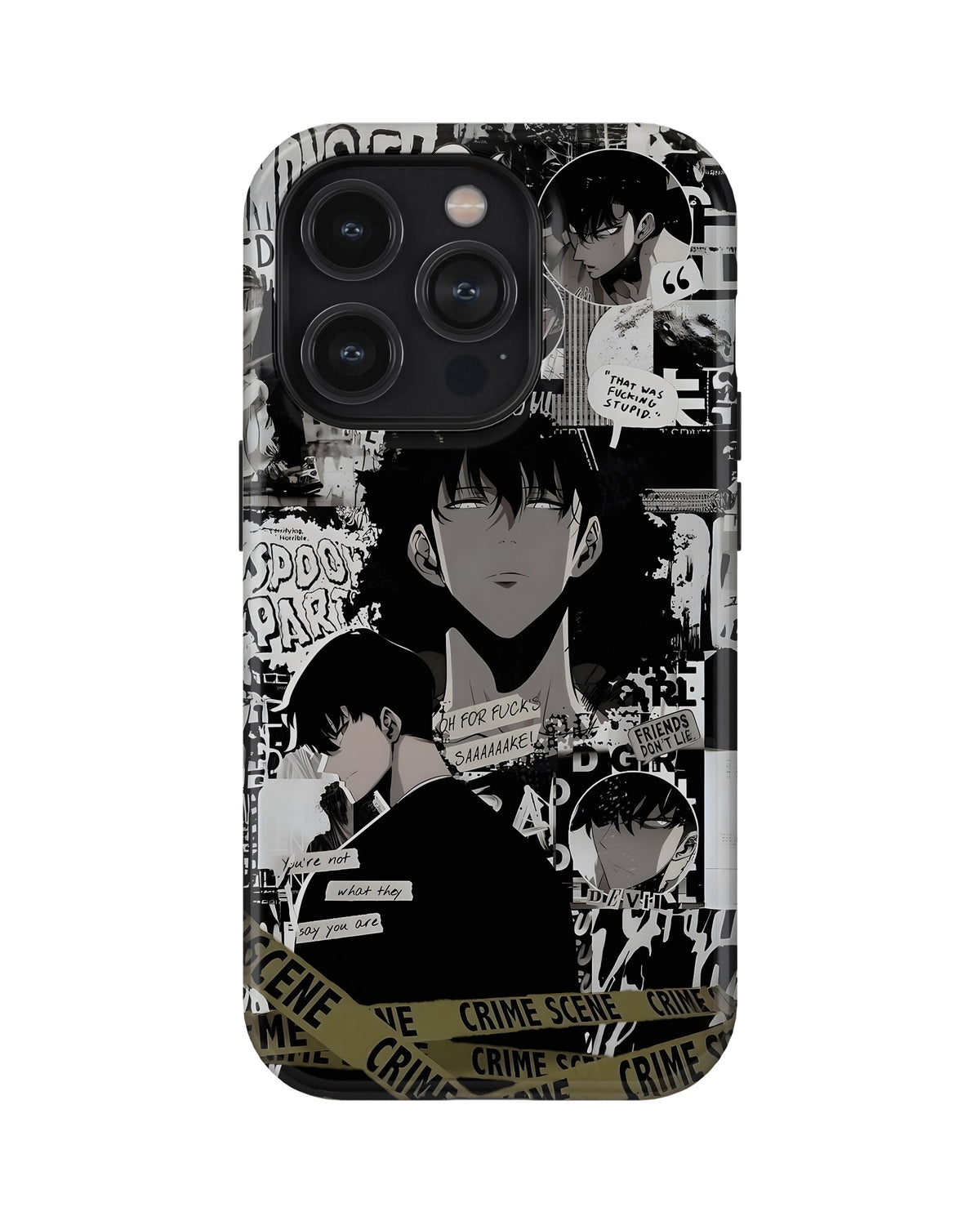 iPhone 12 Pro Max Tank Case | Anime (Manga Noir)