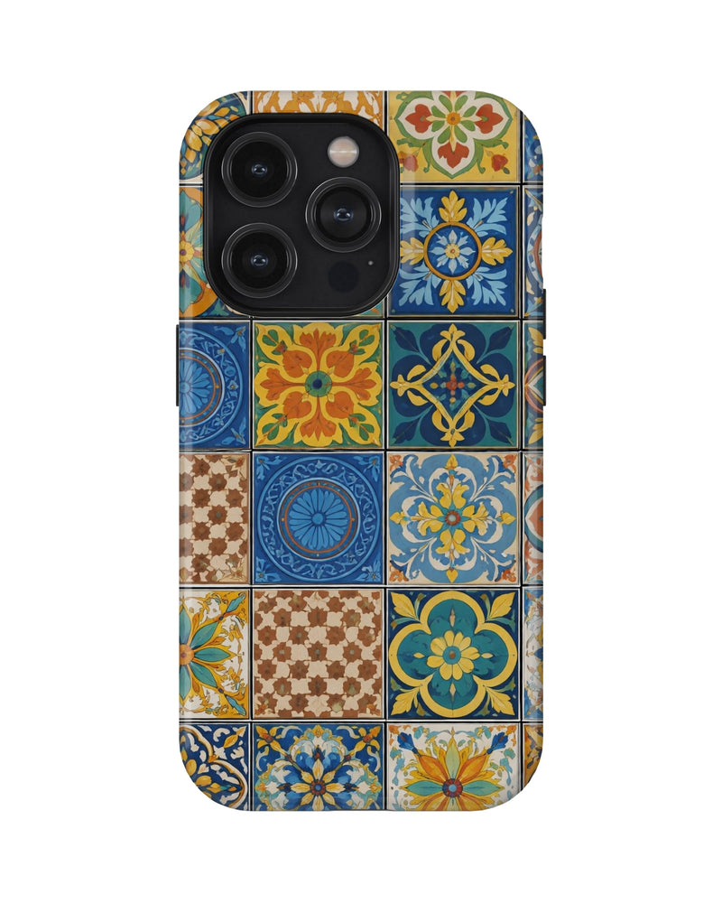 iPhone 14 Pro Max Tank Case | Girls Aesthetics (Moroccan Tiles)