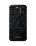 iPhone 14 Pro Tank Case | Textures (Obsidian Croc)