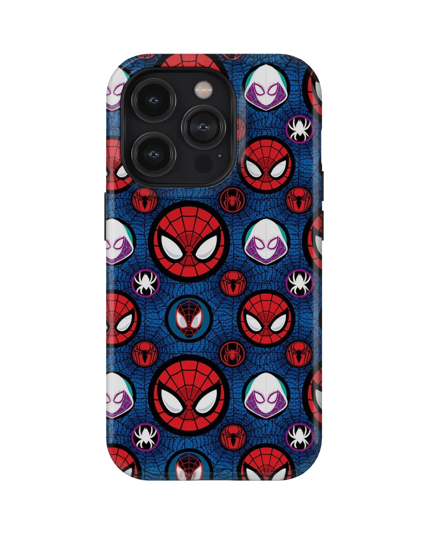 iPhone 13 Pro Max Tank Case | Superhero (Spider Icons)