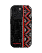 iPhone 15 Pro Max Tank Case | Textures (Tribal Noir)