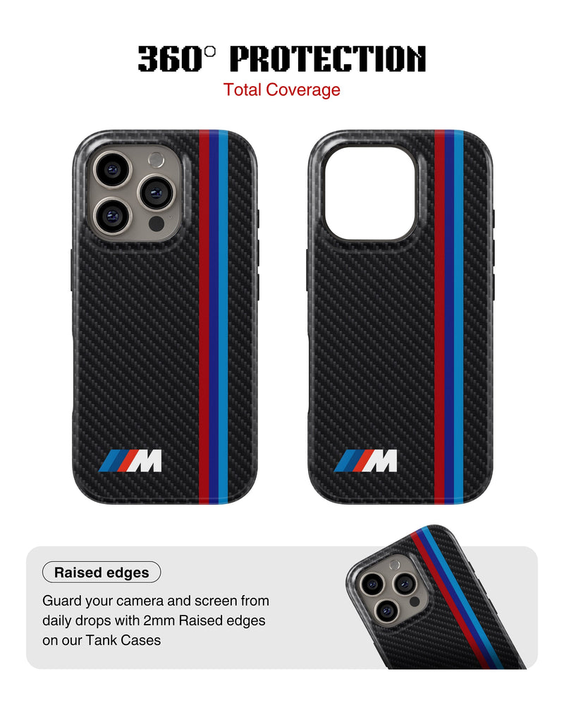 iPhone 15 Pro Max Tank Case | Sports Car (BMW Carbon)