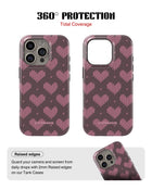iPhone 12 Pro Max Tank Case | Textures (Blush Hearts)
