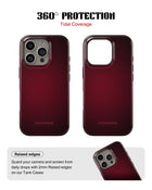 iPhone 15 Pro Max Tank Case | Textures (Burgundy Fade)