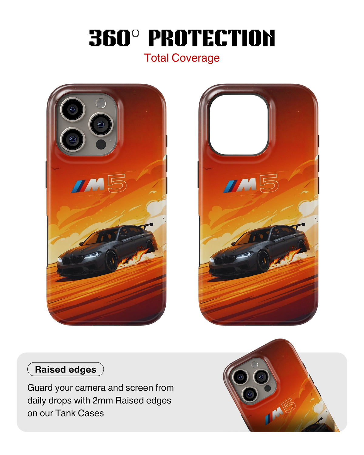 iPhone 12 Pro Max Tank Case | Sports Car (Burning M)