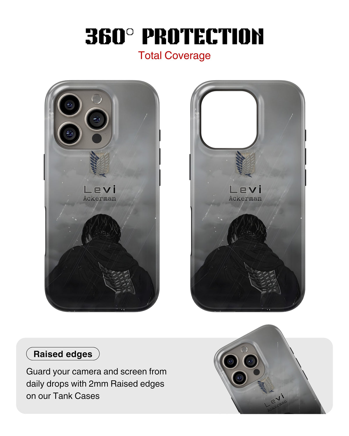 iPhone 15 Pro Tank Case | Anime (Captain Levi)
