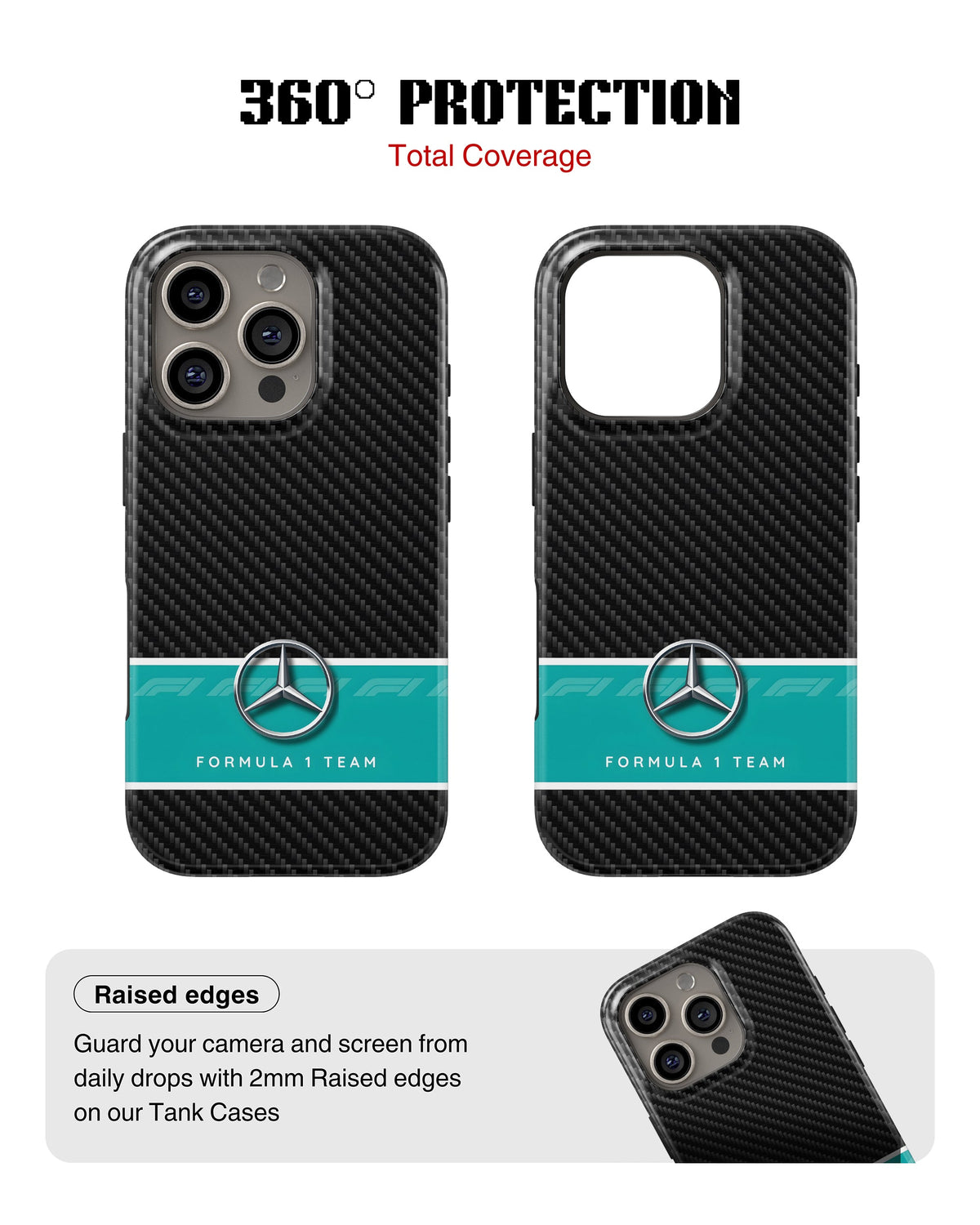 iPhone 13 Pro Tank Case | Formula 1 (Carbon Mercedes)