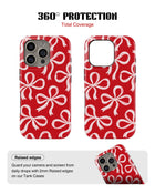 iPhone 14 Pro Max Tank Case | Girls Aesthetics (Crimson Bows)