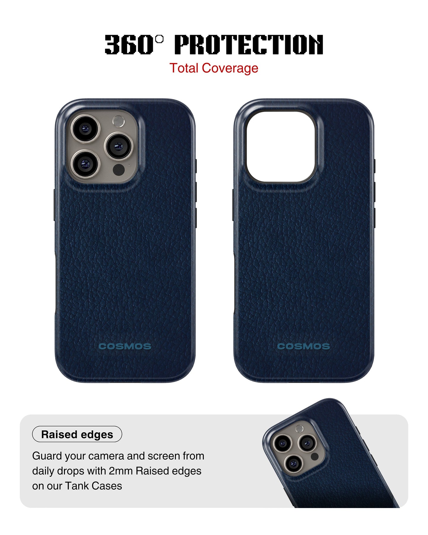 iPhone 13 Pro Tank Case | Textures (Deep Navy)