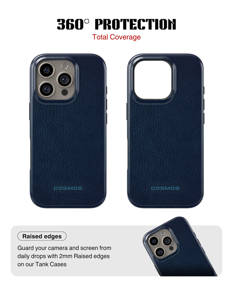iPhone 15 Pro Tank Case | Textures (Deep Navy)