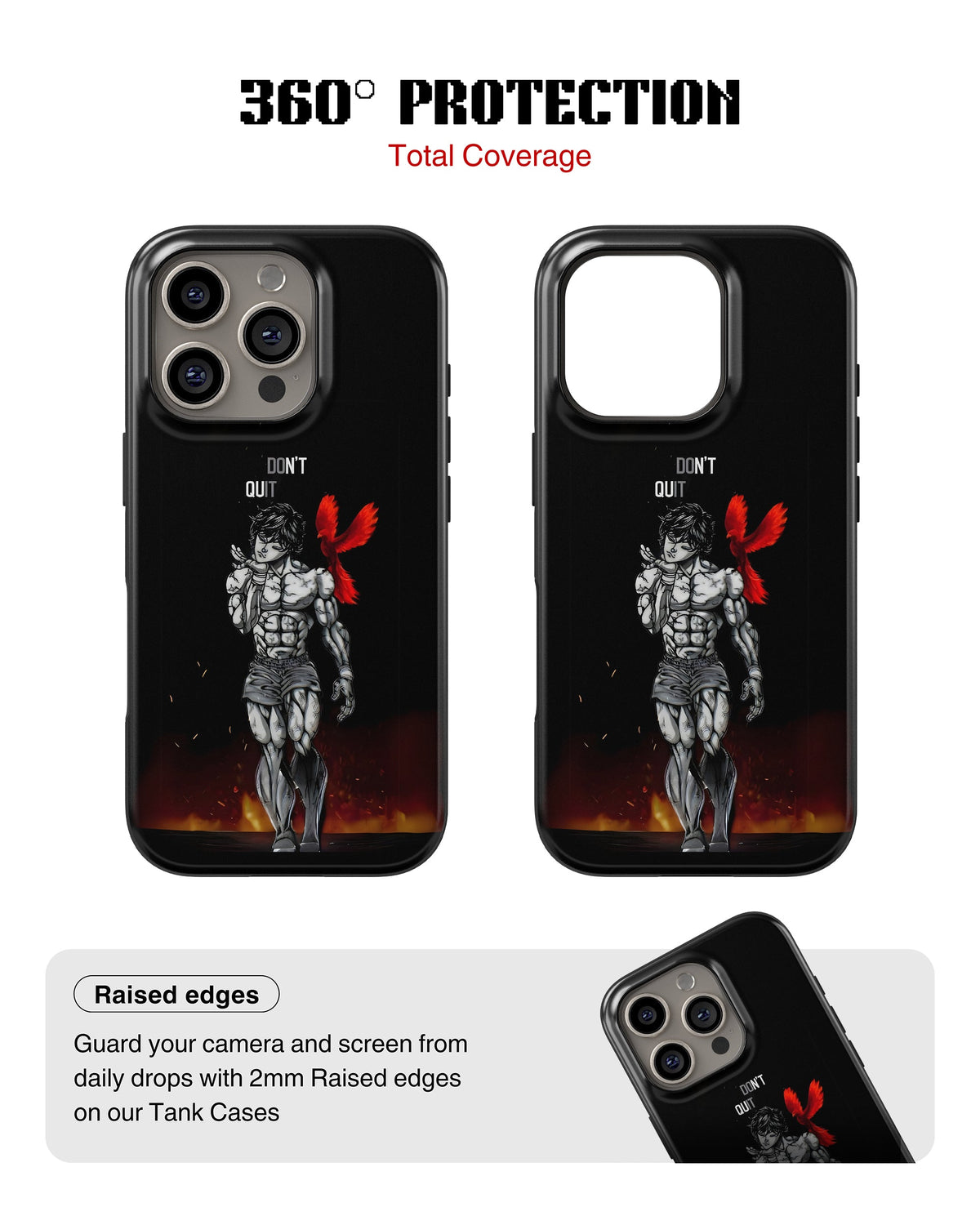 iPhone 15 Pro Max Tank Case | Anime (Dont Quit)