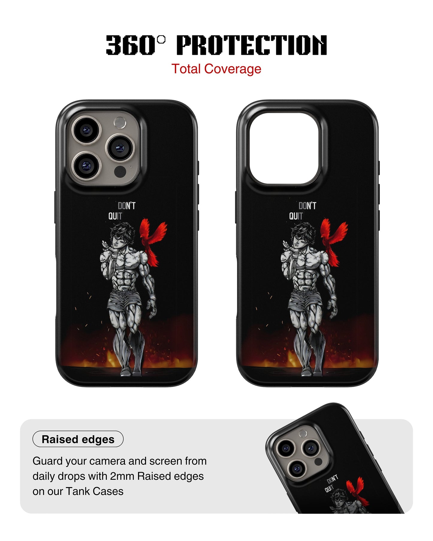 iPhone 13 Pro Max Tank Case | Anime (Dont Quit)