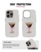 iPhone 15 Pro Tank Case | Girls Aesthetics (Espresso Bow)