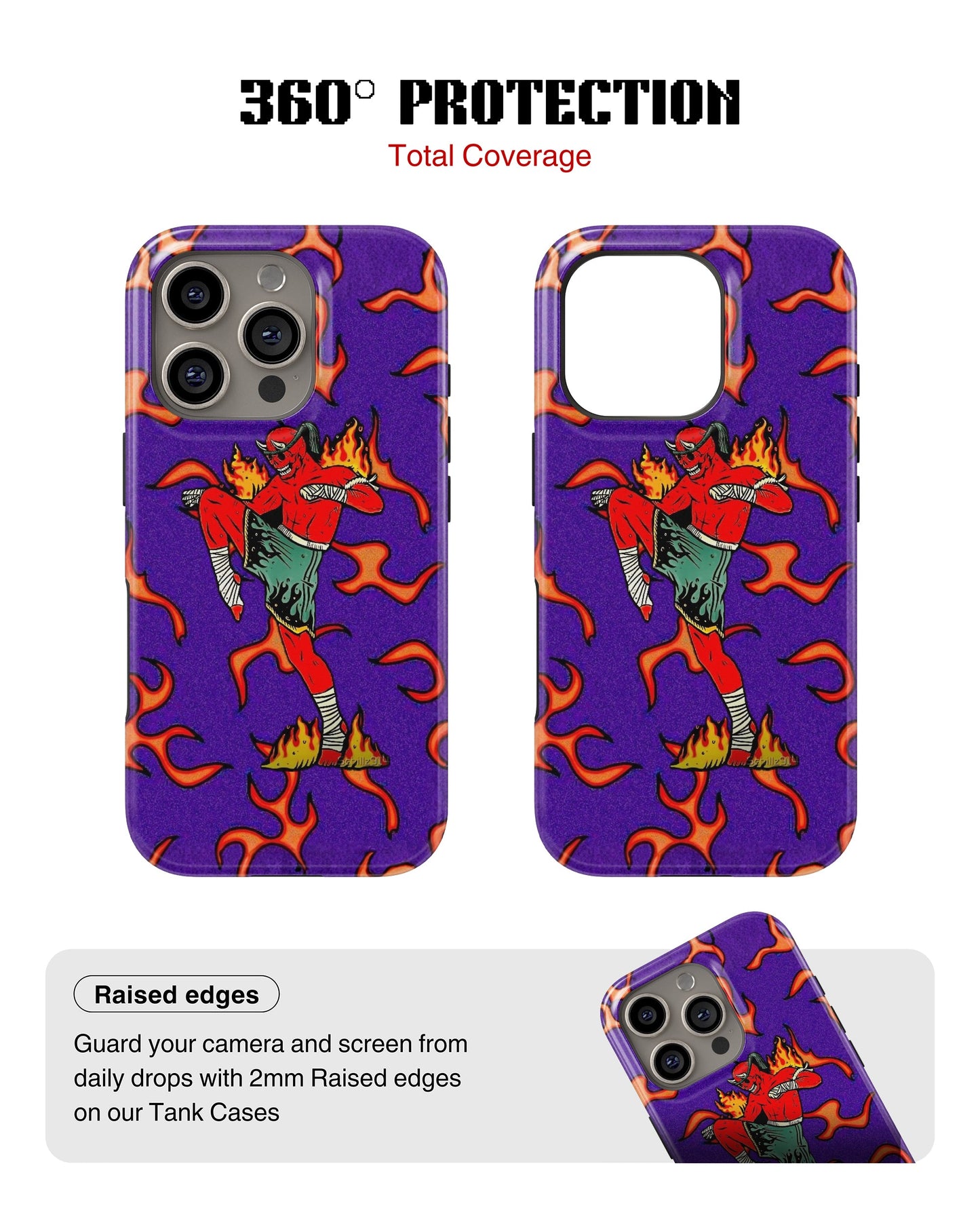 iPhone 15 Pro Tank Case | Modernism (Fire Runner)