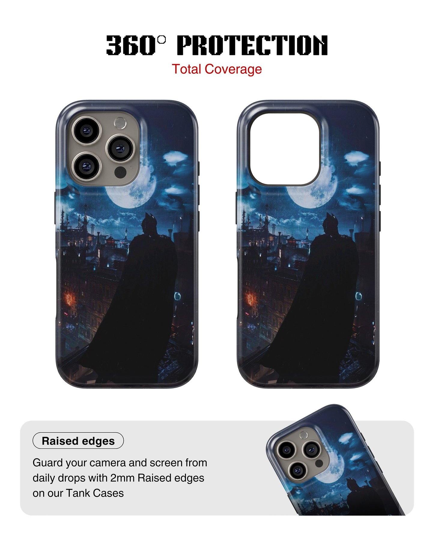 iPhone 14 Pro Tank Case | Superhero (Gotham Moon)
