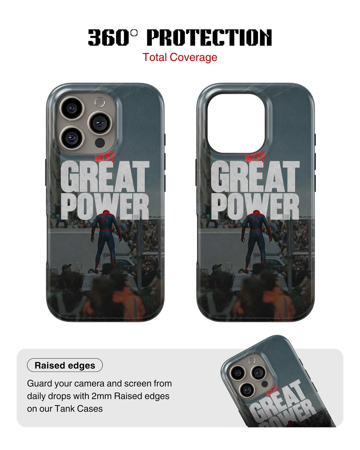 iPhone 13 Pro Max Tank Case | Superhero (Great Power)