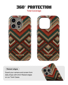 iPhone 15 Pro Tank Case | Textures (Heritage Knit)