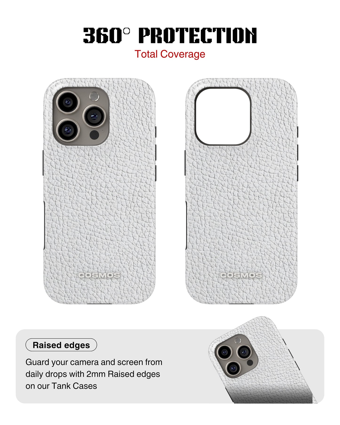 iPhone 12 Pro Max Tank Case | Textures (Ivory Grain)